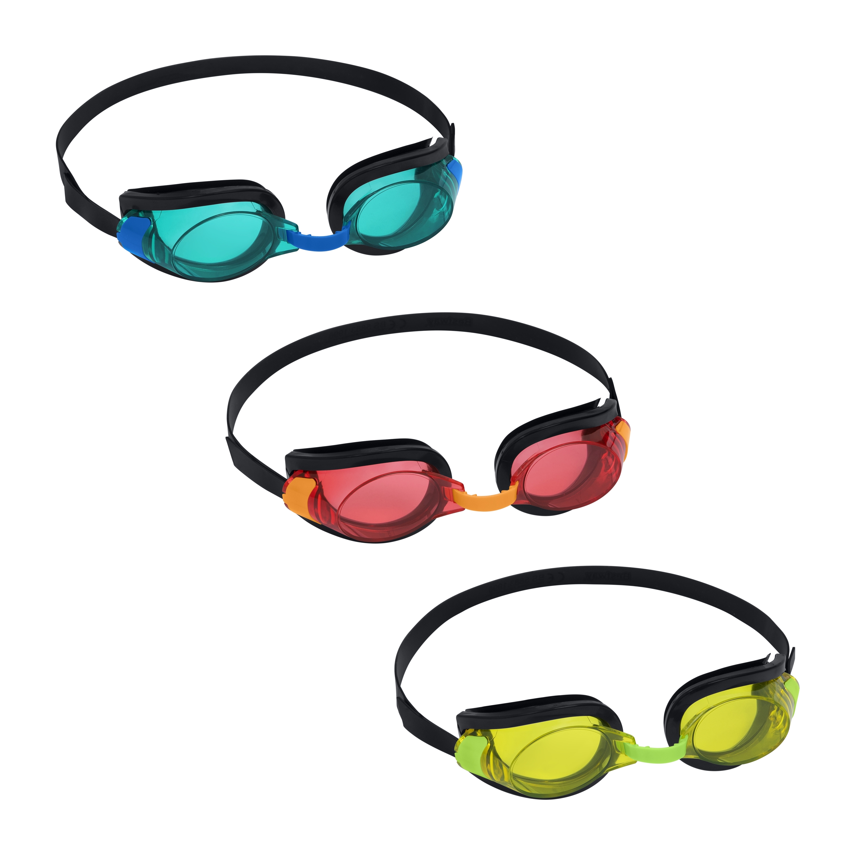 Очки для плавания "Focus" от 7 лет, 3 цвета в наборе