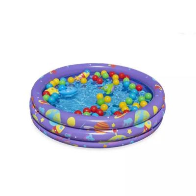 Детский надувной бассейн 102х25см "Галактика" с мячами и игрушками, 101л, от 2 лет