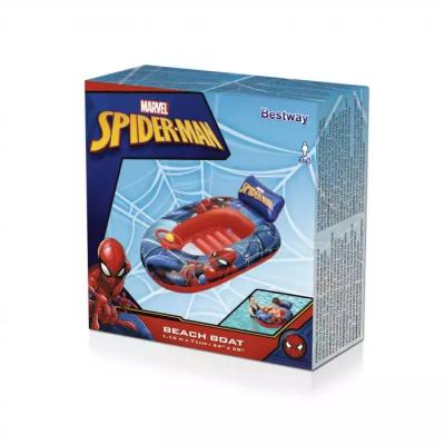 Надувная лодочка 112х71см "Spider-Man" с окошком, 3-6 лет