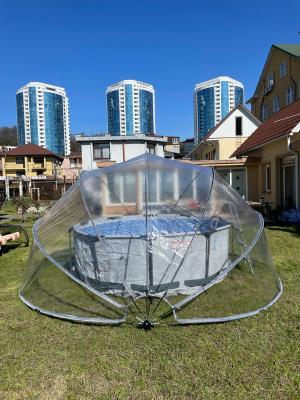 Круглый купольный тент павильон Pool Tent 5,0м для бассейнов и СПА, серый