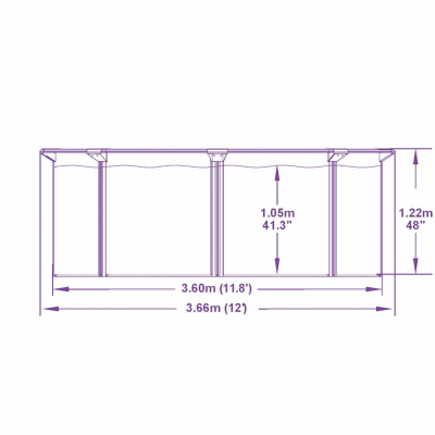 Стальной бассейн Hydrium Pool Set 360х120см, 10990л, фил.-насос 2006л/ч, лестница