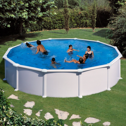 Круглый бассейн серия Atlantis 550 x 132 см, со скиммером и форсункой, цвет белый