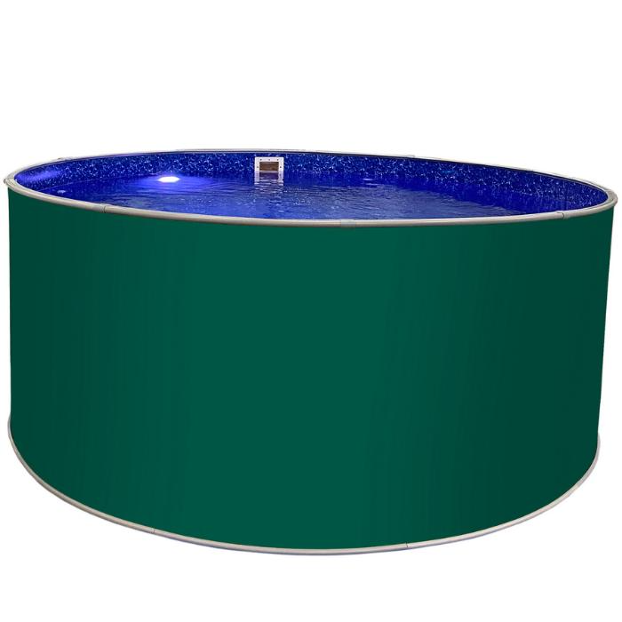 Круглый бассейн ЛАГУНА 2,44 х 1,25 м (мятно-зелёный RAL 6029)