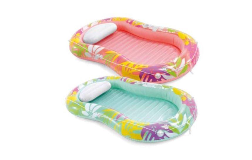 Надувной матрас-шезлонг для плавания 206х122см "Тропический оазис", до 100кг, 2 цвета