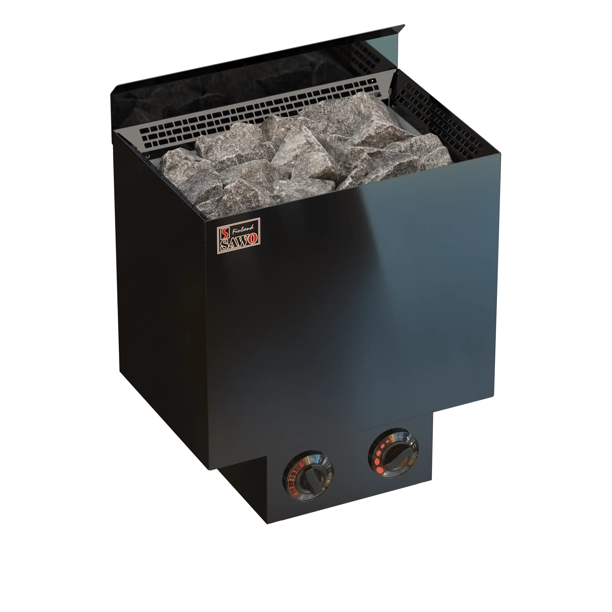 Электрическая печь SAWO NORDEX NRN-45NB-BL-Z-C (4,5 кВт, черная, внутри оцинковка, снаружи нержавейка, встроенный пульт)