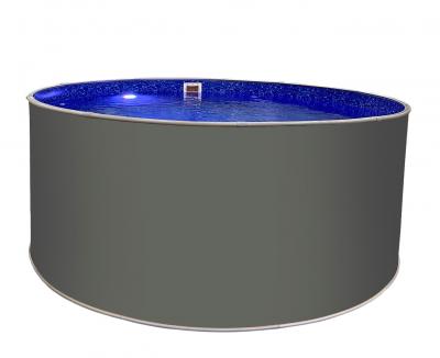 Круглый бассейн вкапываемый Гигабасс 350х150см"Платина", чаша 0.6мм