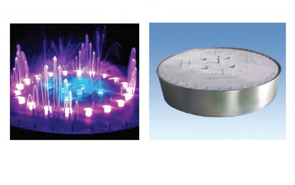 Светомузыкальный фонтан круглой формы Д2120х450