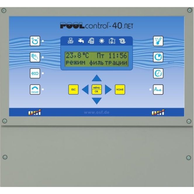 Многофункц. блок управления PC-40-NET для переливных и скиммерных бассейнов с вых. LAN