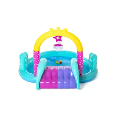 Игровой центр 274х198х137см "Волшебный единорог" с разбрыз., горкой и игрушками, 220л, от 2 лет