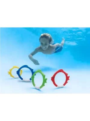 Набор для подводной игры "Кольца - Рыбки" от 6 лет, 4 цвета в наборе