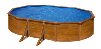 Овальный бассейн, серия "PACIFIC" 500x300x120см, имитация Дерево