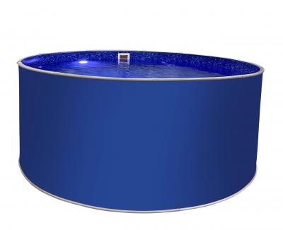 Круглый бассейн ЛАГУНА 4 х 1,25 м (ультрамариново-синий RAL 5002) чаша 0,4мм