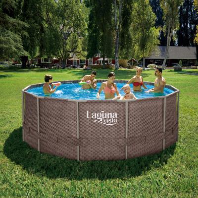 Каркасный бассейн 366х122см, 10685л, пес.фил.-насос 4100л/ч, лестн, тент, подст, наб.д./чист., ским.