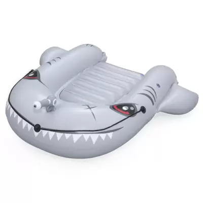 Надувной матрас-плот для плавания 160x115 см "Акула" с ручками, до 45кг, от 3 лет