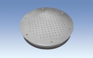 Круглая панель гейзера Д320 мм, 2" внешняя резьба (бетон) AISI 316