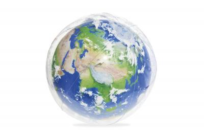 Пляжный мяч 61см "Планета Земля" с подсветкой, от 2 лет