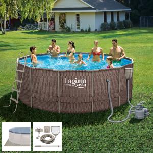 Каркасный бассейн 427х132см, 16048л, пес.фил-нас. 4100л/ч, лестн., наст, тент, наб.д./чист, скиммер