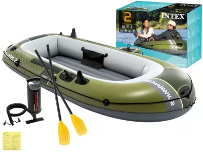 Надувная лодка "Seahawk 2" 236х114х41см, вёсла 59623, насос 68612, до 240кг