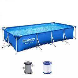 Каркасный бассейн Steel Pro 400х211х81см, 5700л, фил.-насос 1249л/ч
