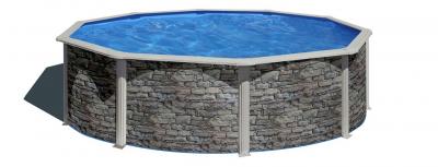 Круглый бассейн, серия "CERDENA" 460x120см, имитация Камень