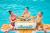 Надувной матрас-остров для плавания 246х246см "Песчаная коса" с холодильником, до 360кг