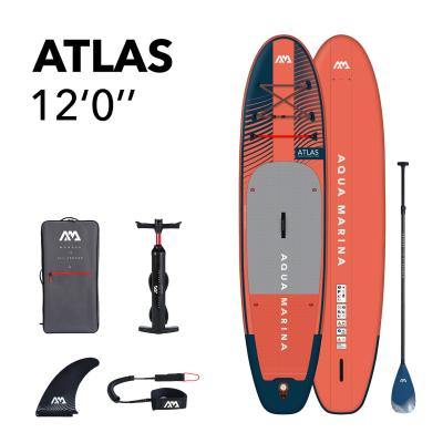 SUP-доска "Atlas" 366х86х15см, насос, лиш, киль, ремнабор, сумка, до 180кг