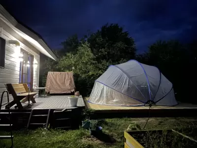 Круглый купольный тент павильон Pool Tent 3,6м. для бассейнов и СПА, серый