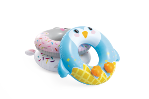 Надувной круг 84(91)х76см "Милые зверята" до 40кг, от 8 лет, 3 вида