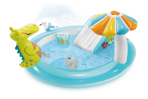 Игровой центр 201х170х84см "Аллигатор" с разбрыз., горкой и игрушками, 160л, до 54кг, от 2 лет