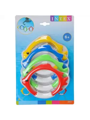 Набор для подводной игры "Кольца - Рыбки" от 6 лет, 4 цвета в наборе