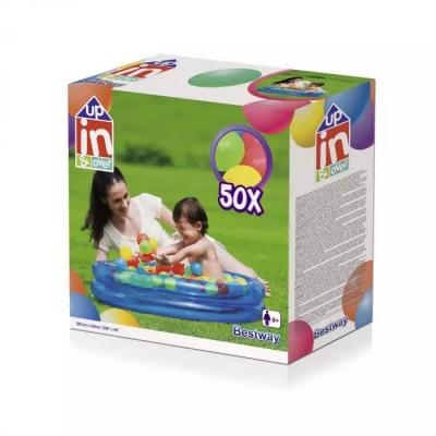 Детский надувной бассейн 91x20см с мячами (50шт), 73л, от 2 лет