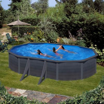 Овальный бассейн, серия "KEA" 610x375x120см, имитация Графит