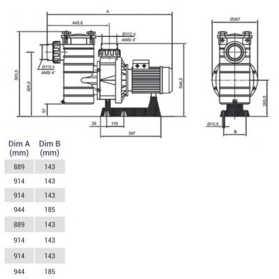 Насос Hayward HCP40653E1 (380/700V, 6,5HP)