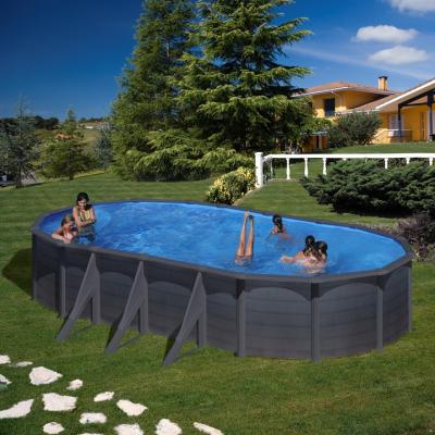 Овальный бассейн, серия "KEA" 730x375x120см, имитация Графит