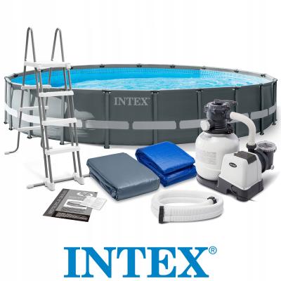 Каркасный бассейн Ultra XTR Frame 610х122см, 30079л, песч.фил.-нас. 7900л\ч, лестница, тент, подст.