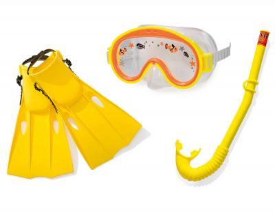 Набор для подводного плавания "Приключения", 3 предмета: маска, трубка, ласты, от 3 до 8 лет