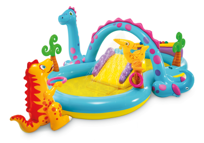 Игровой центр 302х229х112см "Динолэнд" с разбрыз., горкой и игрушками, 290л, до 81кг, от 2 лет