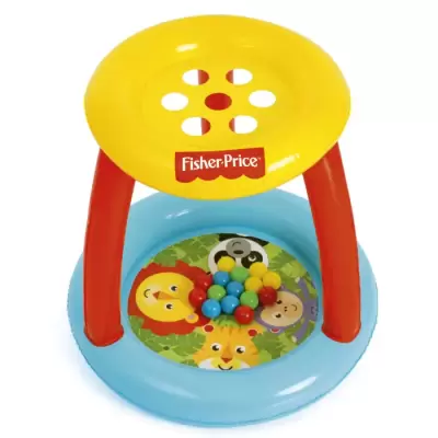 Игровой центр 89x89x84см "Зверюшки Fisher Price" с мячами (15шт), от 2 лет
