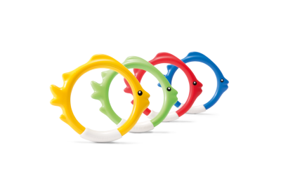 Набор для подводной игры "Кольца - Рыбки" от 6 лет, 4 цвета в наборе