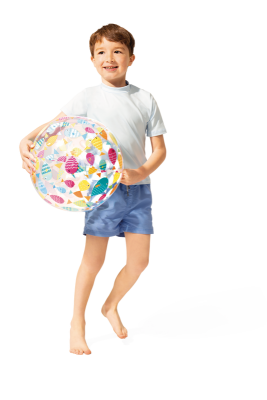 Пляжный мяч 51см, от 3 лет, 3 вида