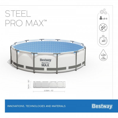 Каркасный бассейн Steel Pro Max 305х76см, 4678л, фил.-насос 1249л/ч