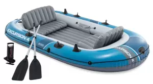 Надувная лодка "Excursion 4" 315х165х43см, алюм.вёсла 137см, насос 68614, до 500кг