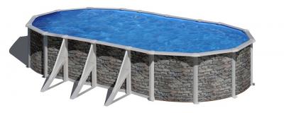 Овальный бассейн, серия "CERDENA" 730x375x120см, имитация Камень