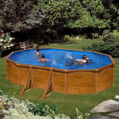 Овальный бассейн, серия "SICILIA" 500x300x120см, имитация Дерево