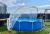 Круглый купольный тент павильон Pool Tent 5,5м для бассейнов и СПА, серый