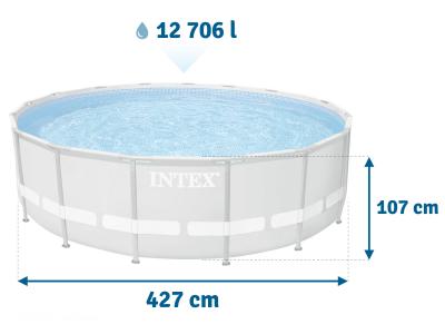 Каркасный бассейн Ultra Frame 427х107см, 12706л, фил.-насос 3785л\ч, лестница, тент, подстилка