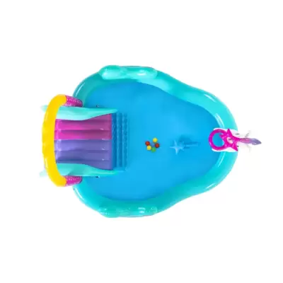 Игровой центр 274х198х137см "Волшебный единорог" с разбрыз., горкой и игрушками, 220л, от 2 лет