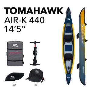 Надувная байдарка "Tomahawk AIR-K440" 440x78см, насос, сиденье, киль, рюкзак, до 210кг